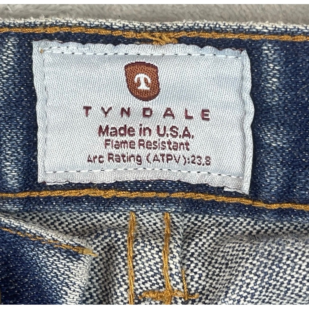 Tyndale FR Flame Resistant Jeans Mens 33x30 Blue Excellent Made in USA J230T - Picture 4 of 11